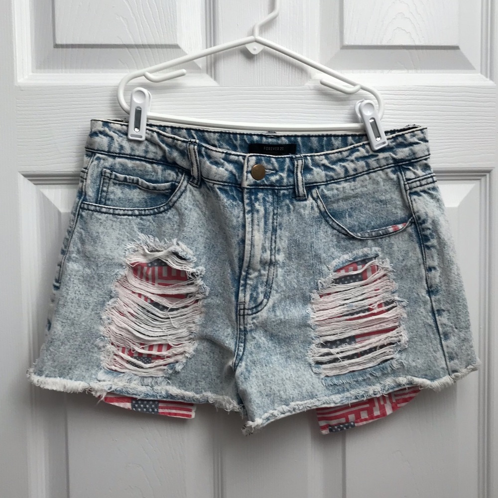 Forever 21 American Flag Shorts